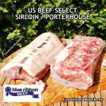 Beef Sirloin America US SELECT (Striploin / New York Strip / Has Luar) frozen whole cuts +/- 5.5 kg/pc (price/kg) brand USDA BLUERIBBON (PREORDER 2-3 days notice)